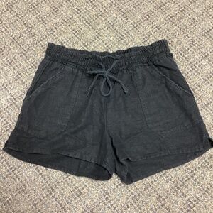 Rewind Black Linen Tie w/ Front &Back Pockets Shorts * Size Juniors XS
